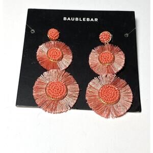 BaubleBar Earrings Dangles Drops Chunky Statement Coral